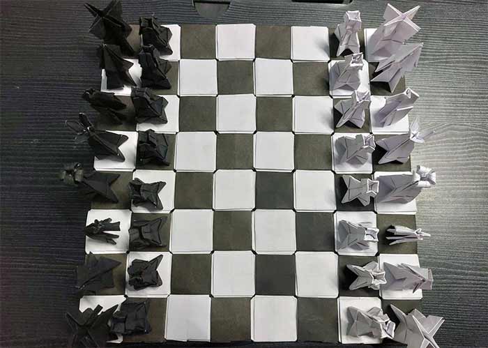ساخت شطرنج با مقوا 