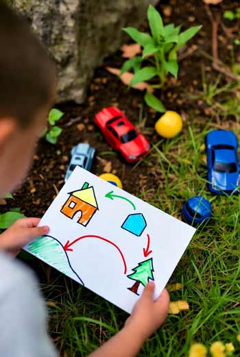 بازی شکار گنج در خانه یا حیاط